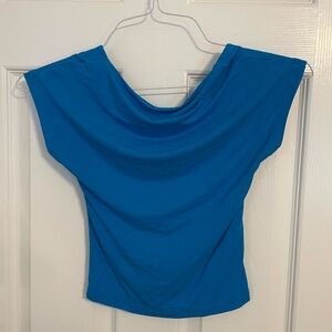 Royal Blue Backless Blouse